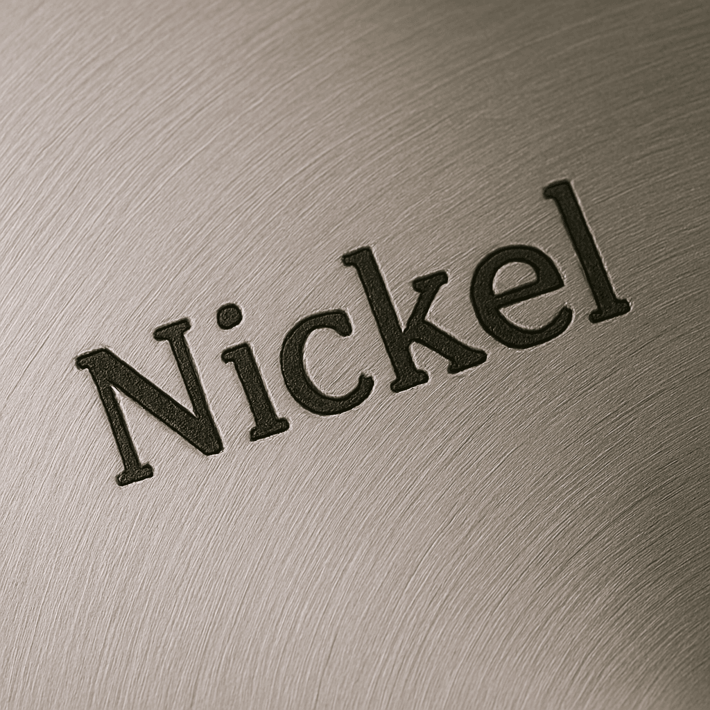 Magnified view showing the texture of stainless steel