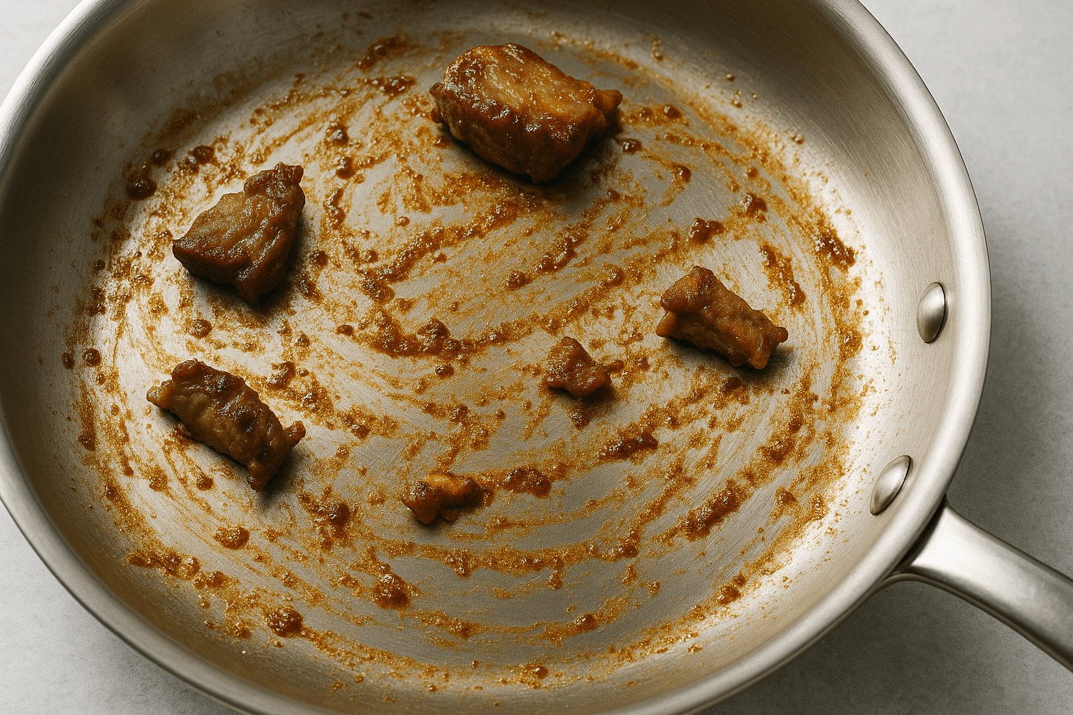 Searing meat in a stainless steel pan without sticking