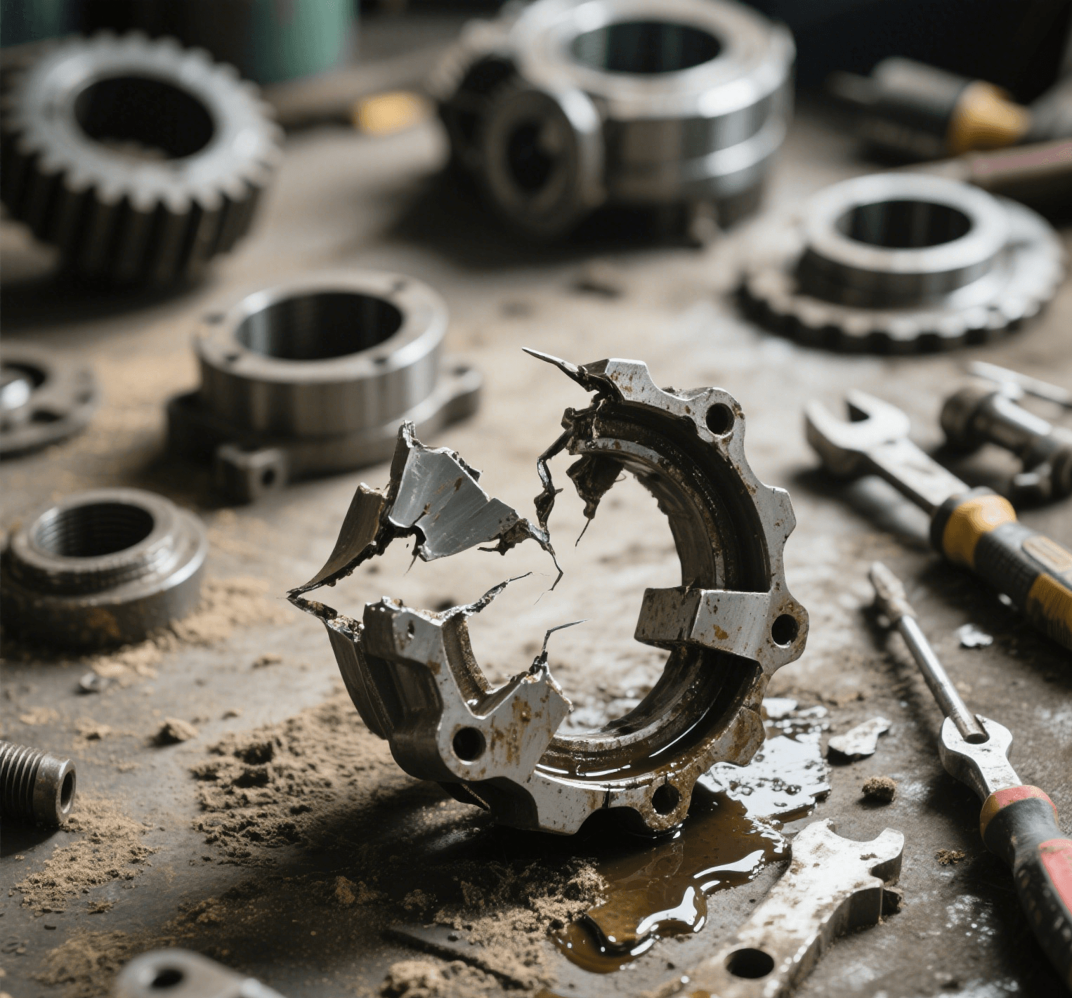 Titanium Failure Modes Fractured metal component